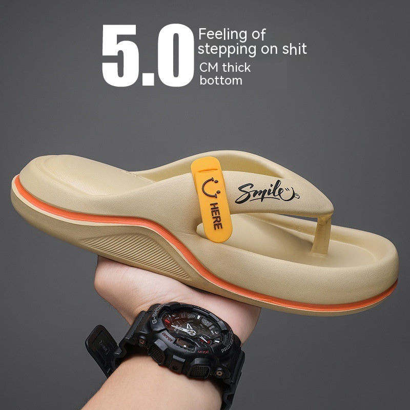 Men's Casual Flip Flops: Outer Wear, All-matching Beach Slippers