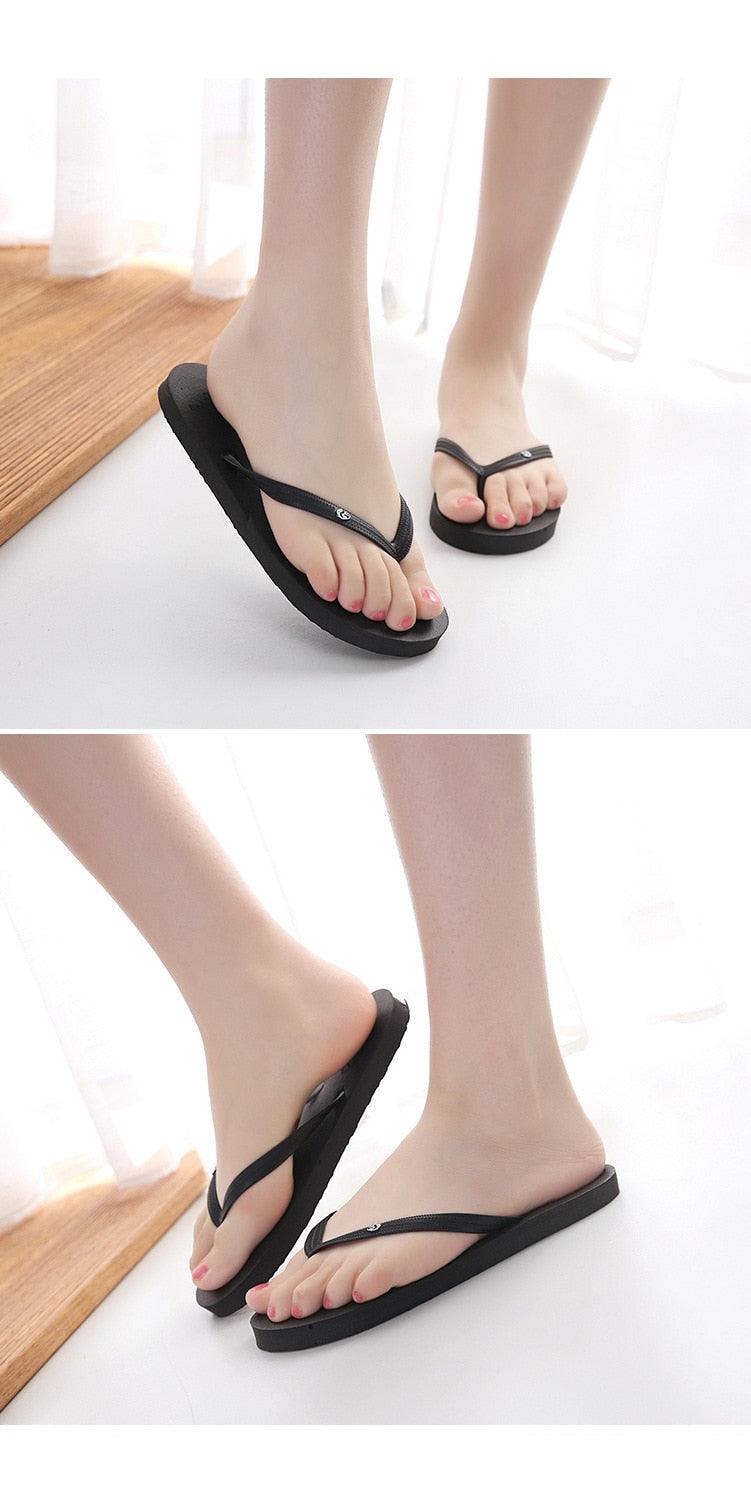Simple Colors Comfortable Slippers Flip Flop Women Summer Fashion Casual Non-Slip Couple Flip Flops Breathable Beach Flip Flops For Women Summer Beach Slide Sandals