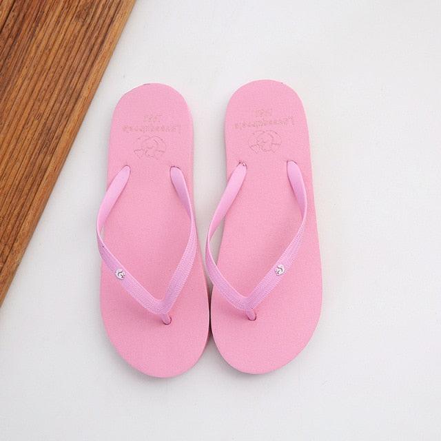 Simple Colors Comfortable Slippers Flip Flop Women Summer Fashion Casual Non-Slip Couple Flip Flops Breathable Beach Flip Flops For Women Summer Beach Slide Sandals